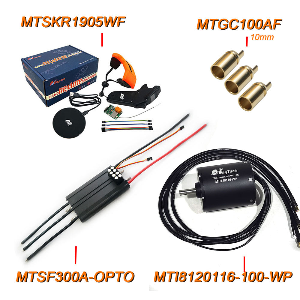 MAYRC 300A ESC with Water-cooling Aliminum Case and 65162 85165 120116 100KV 120KV 200KV Motor for Electric Hydrofoil