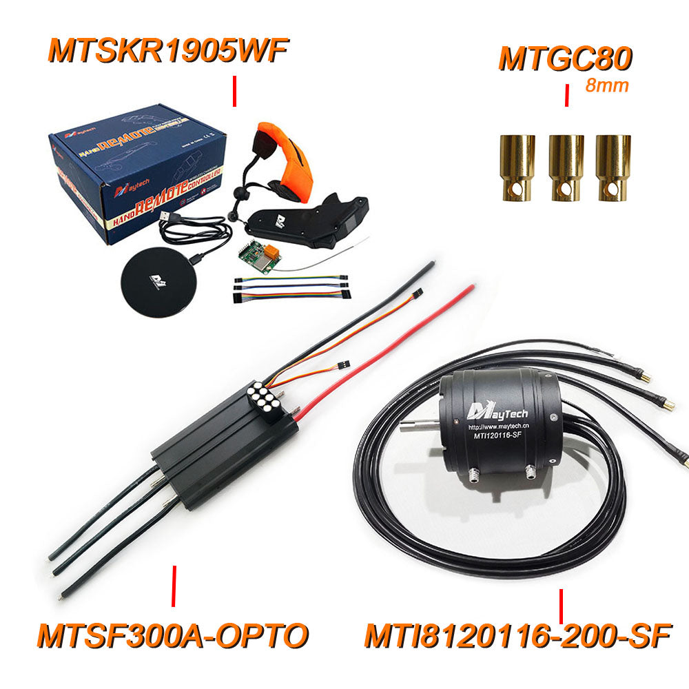 MAYRC 300A ESC with Water-cooling Aliminum Case and 65162 85165 120116 100KV 120KV 200KV Motor for Electric Hydrofoil