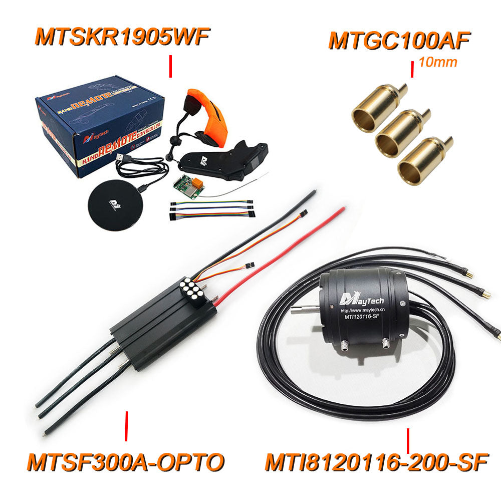 MAYRC 300A ESC with Water-cooling Aliminum Case and 65162 85165 120116 100KV 120KV 200KV Motor for Electric Hydrofoil