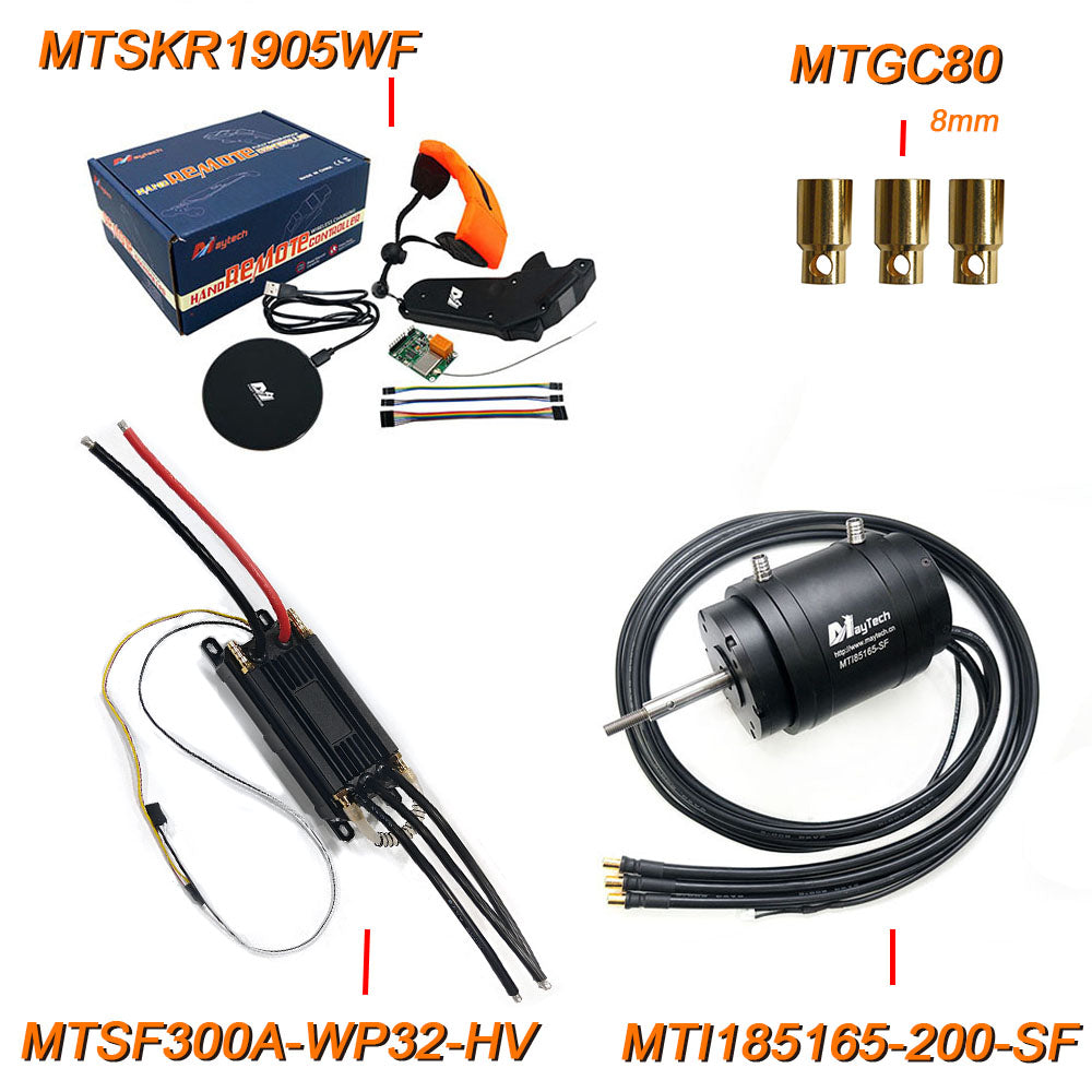 MAYRC Waterproof Combination Set 300A 25-75V VESC 65162 85165 120116 100KV 120KV 200KV Water-cooled&Waterproof Motor