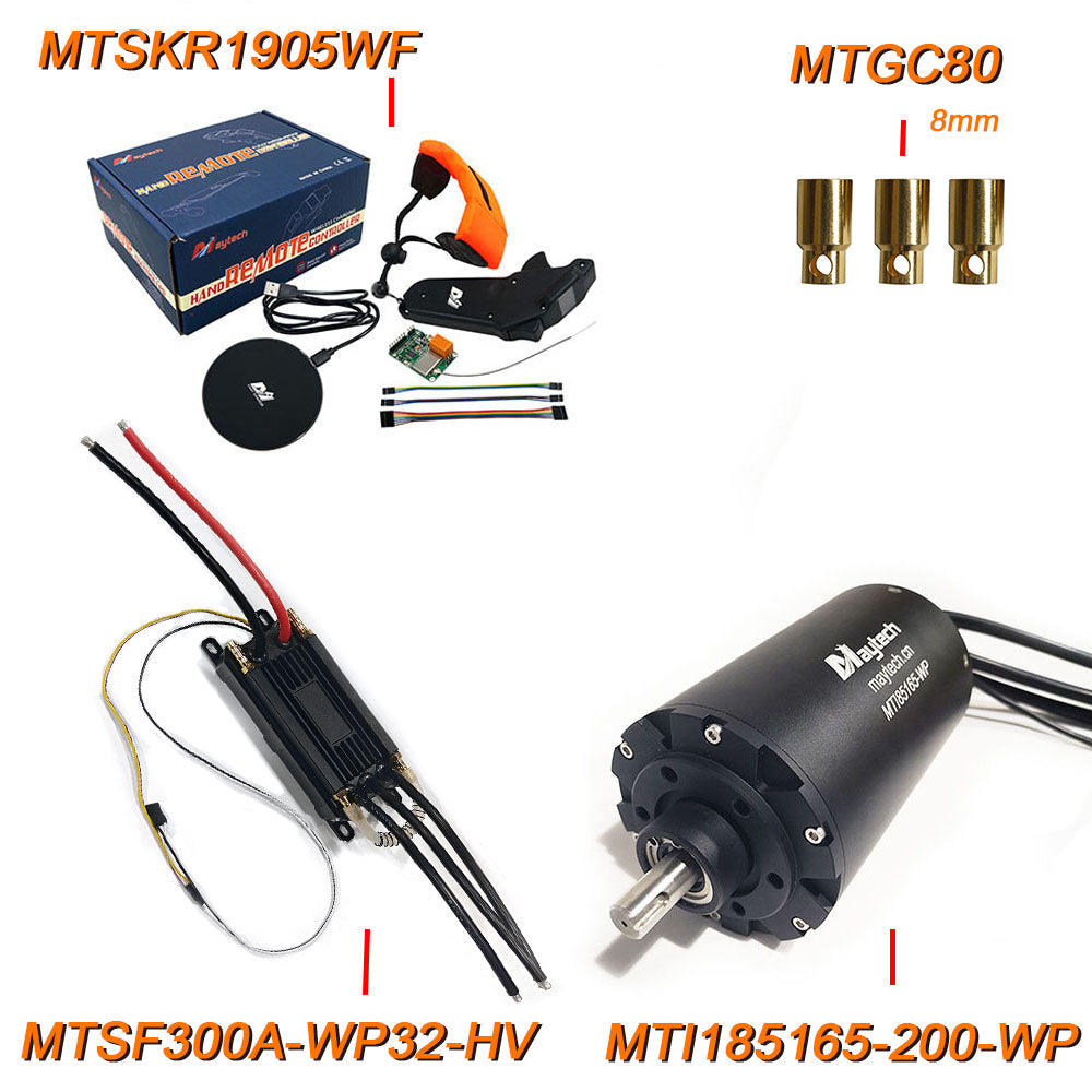 MAYRC Waterproof Combination Set 300A 25-75V VESC 65162 85165 120116 100KV 120KV 200KV Water-cooled&Waterproof Motor
