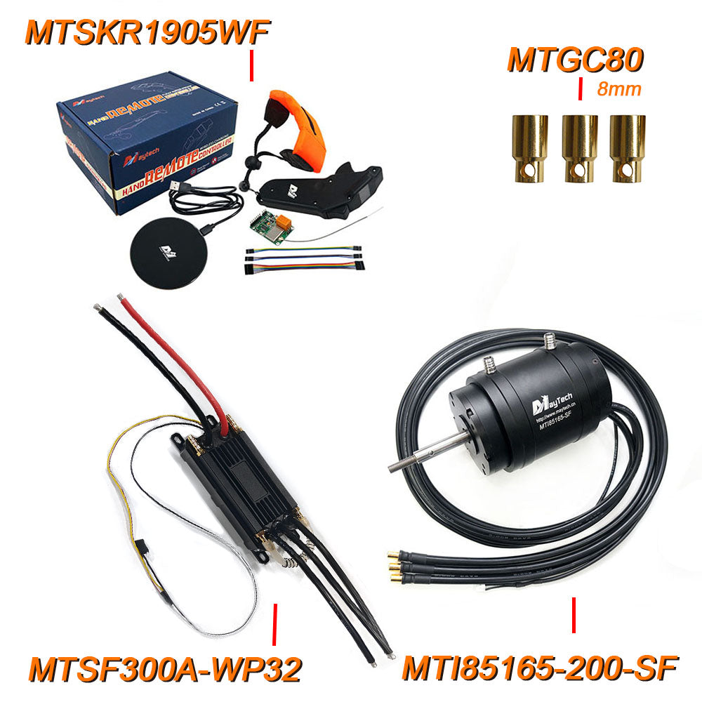 MAYRC Fully Waterproof Combination Set 300A VESC 65162 85165 120116 100KV 120KV 200KV Water-cooled Motor Waterproof Engine