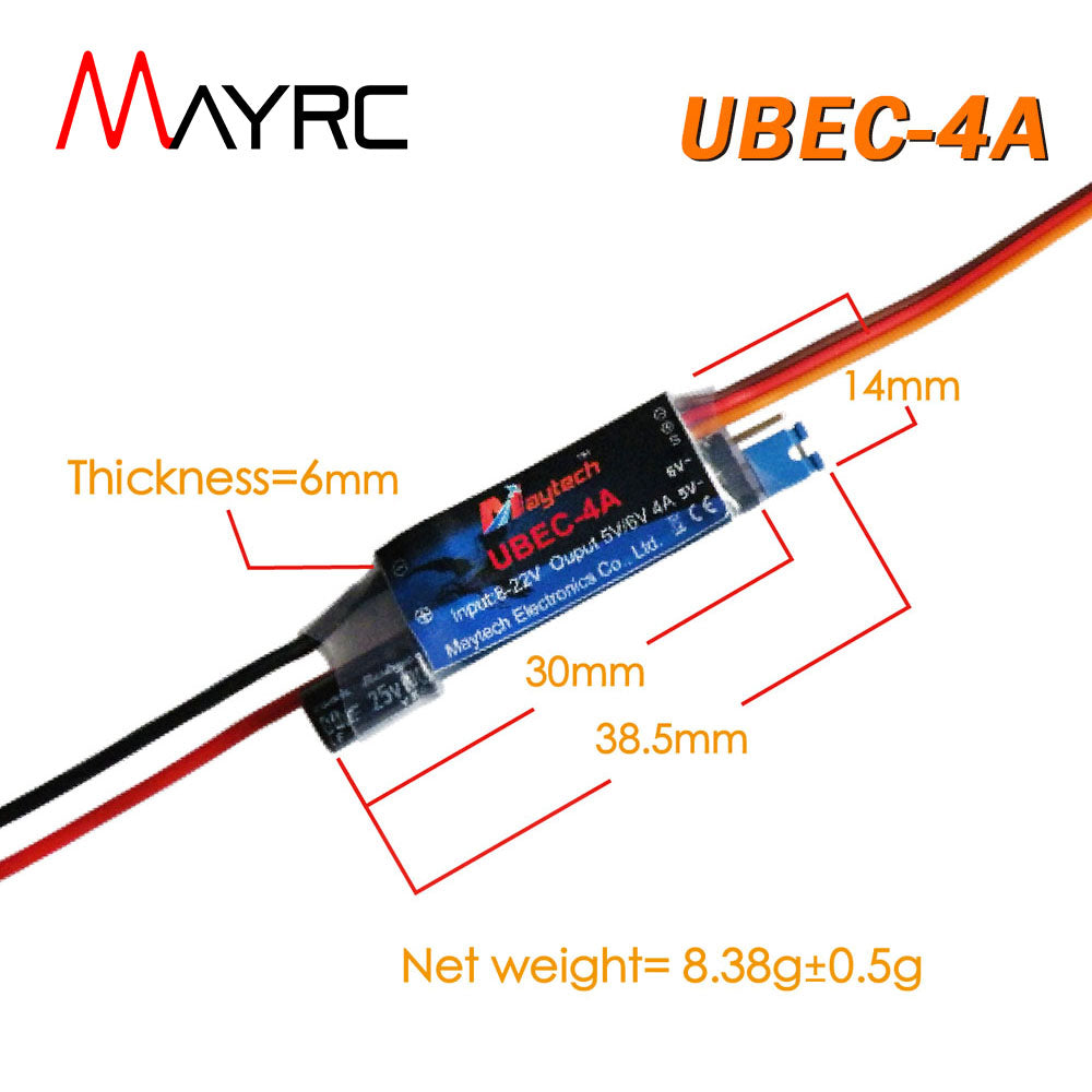 MAYRC 4A 5A 6A 20A UBEC 12V 20V Brushless ESC for Baitboats/DIY Drone/Eletric Skateboard/Monster Trucks