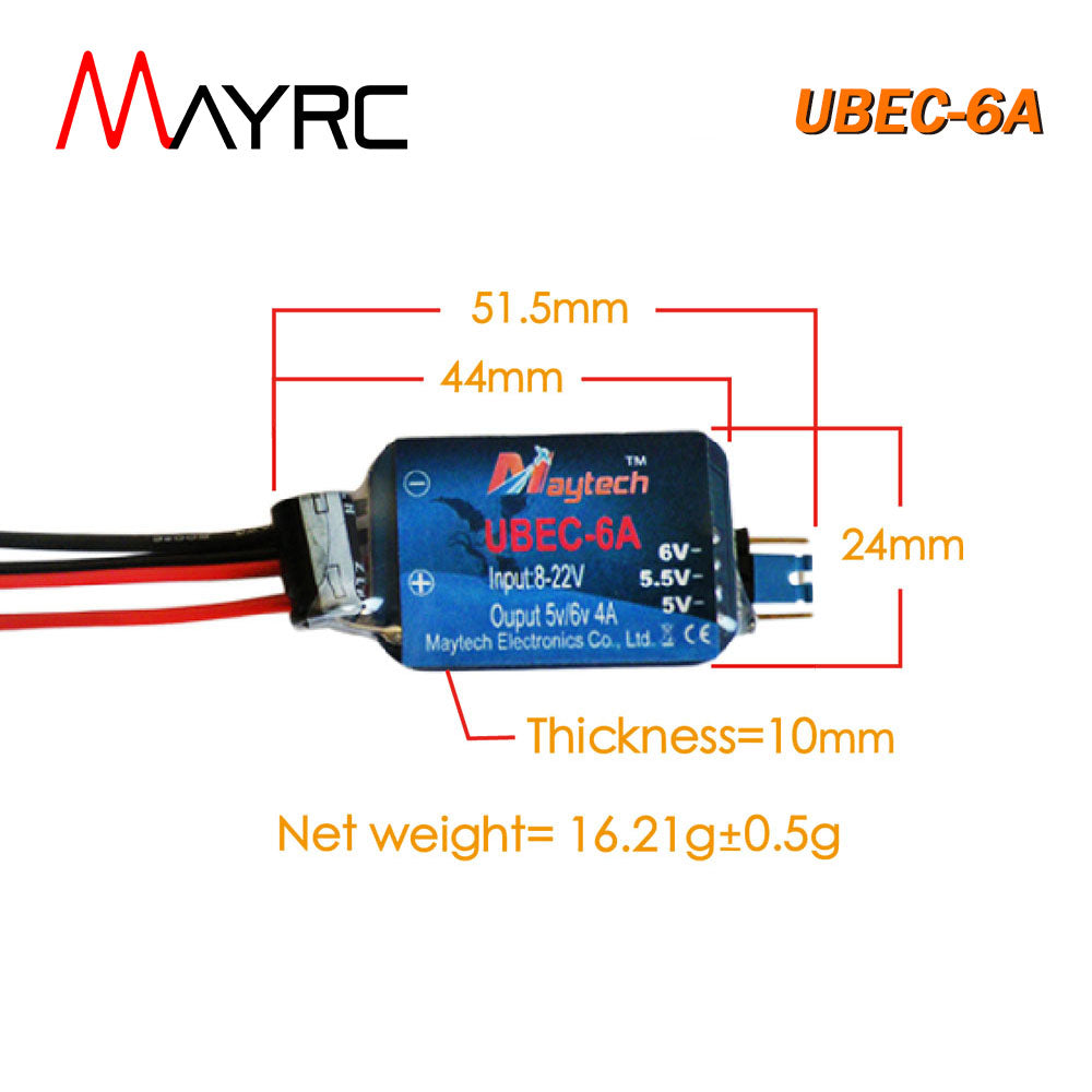 MAYRC 4A 5A 6A 20A UBEC 12V 20V Brushless ESC for Baitboats/DIY Drone/Eletric Skateboard/Monster Trucks