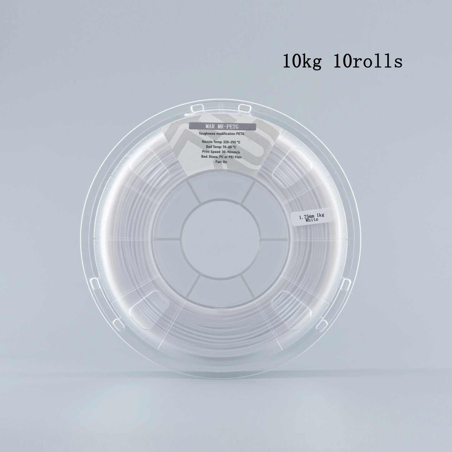 Mayrc MR-PETG 3D Printing Materials 1.75 mm Cost-effective Printer Consumables White 1kg 10kg 3D Printer Filament