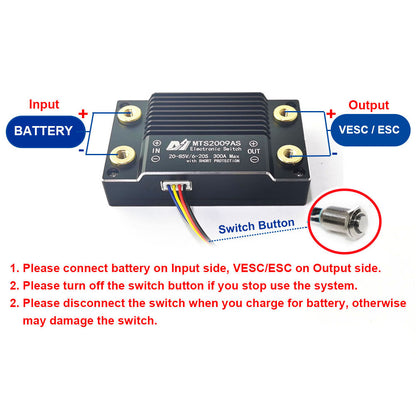 In Stock Antispark Switch 300A 85V MTS2009AS Electronic Switch  for Electric Skateboard Efoil Foiling Assist Protection