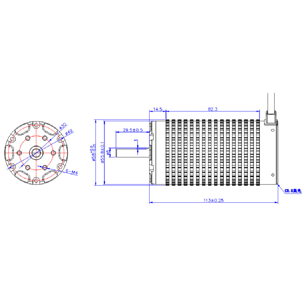 MAYRC 58113 530KV 5.5KW High RPM Sensorless Brushless Motor for Electric Boat Drives E-surfboard Jetsurf