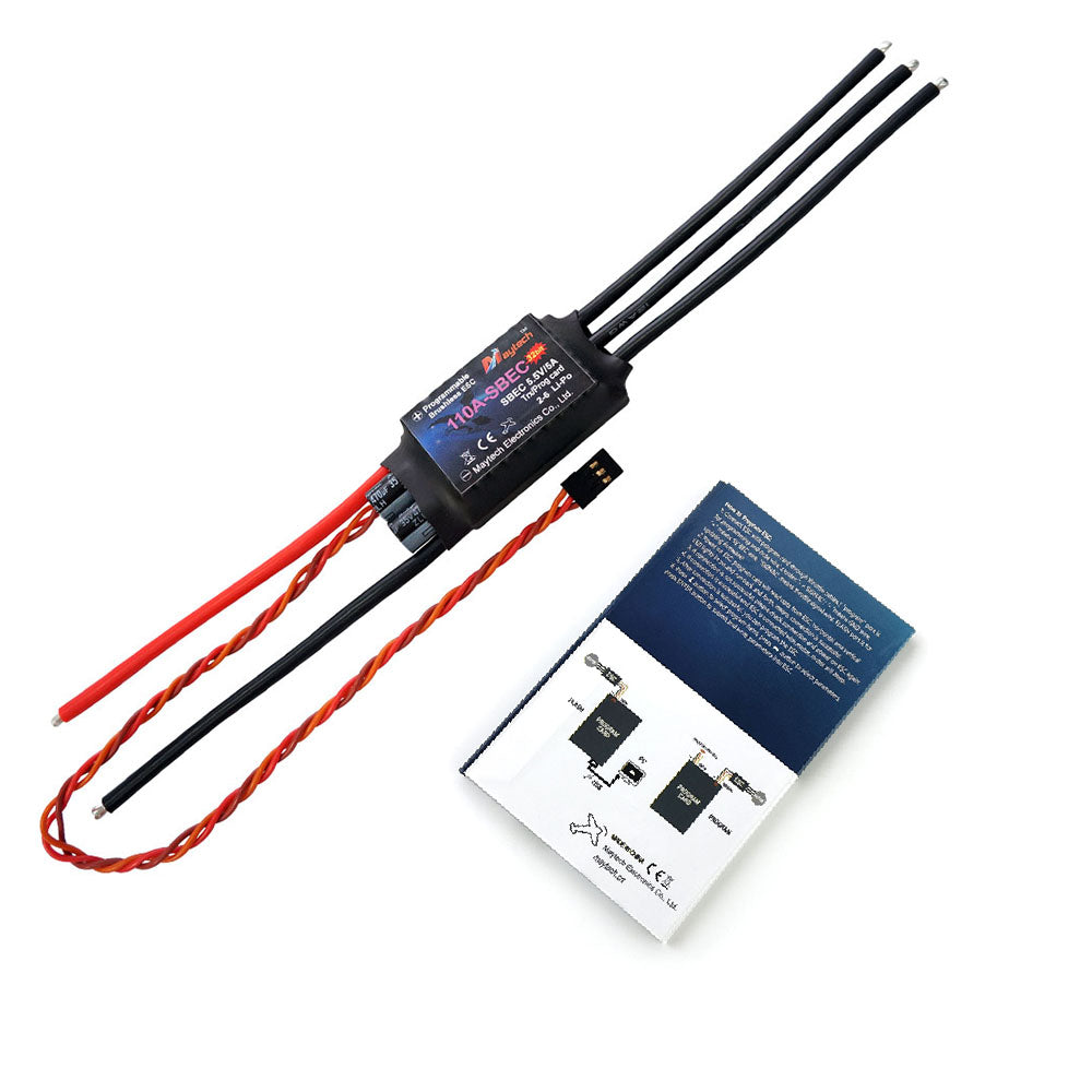 Maytech 110A 2-6S SBEC 5.5V/5A Brushless ESC MT110A-SBEC-FP32 Motor Controller for RC Airplane / Helicopter