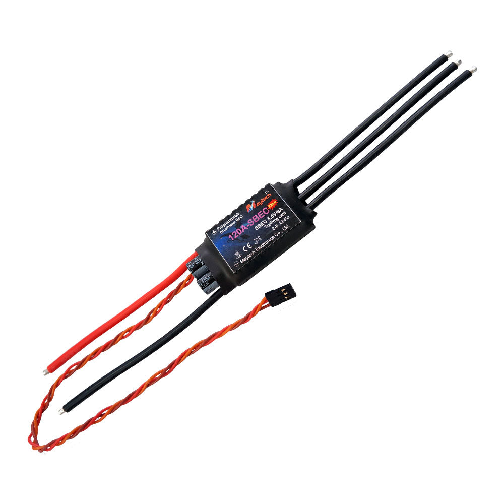 Maytech 120A 2-8S SBEC 5.5V/8A Brushless ESC MT120A-SBEC-FP32 Motor Controller for RC Airplane / Helicopter