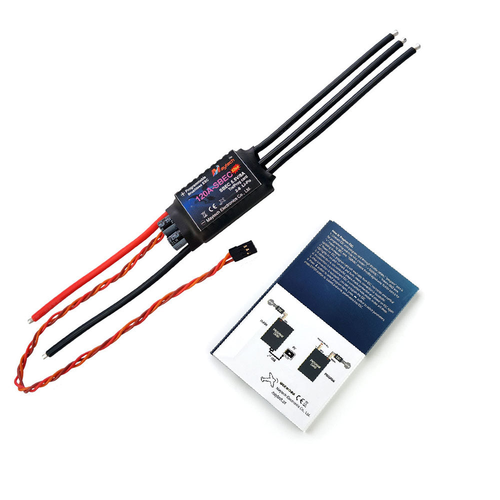 Maytech 120A 2-8S SBEC 5.5V/8A Brushless ESC MT120A-SBEC-FP32 Motor Controller for RC Airplane / Helicopter