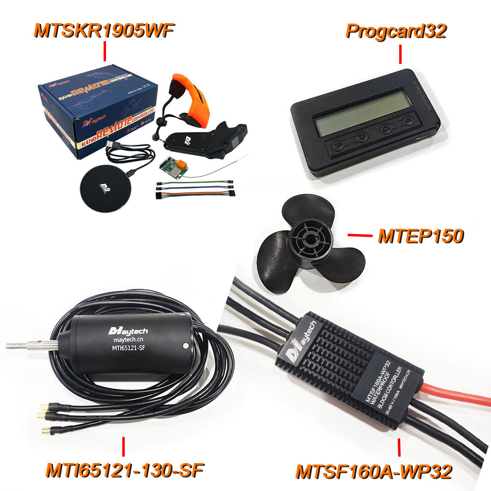 MAYRC Water-proof Kit 160A 32BIT ESC 120KV 130KV 65121 65162 Motor with Propeller for Efoil