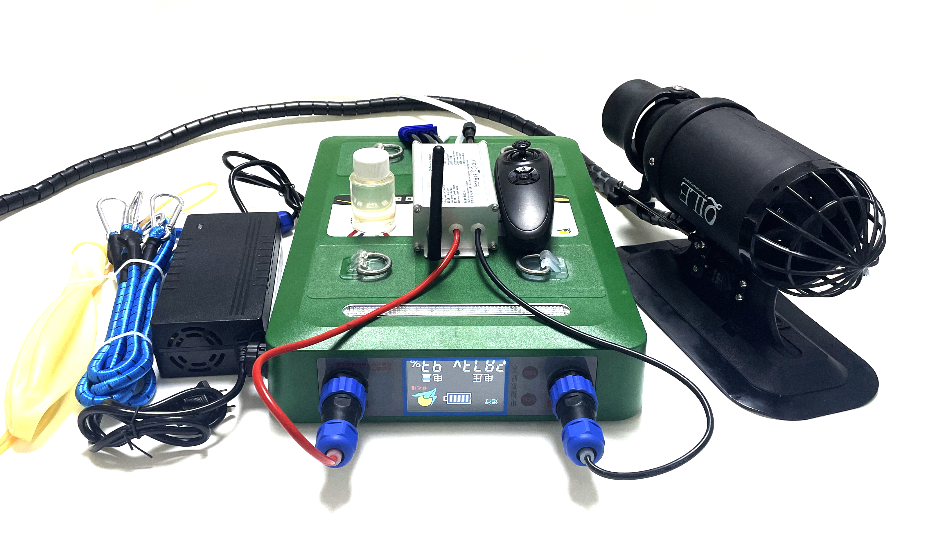 Electric SUP Board Booster Kit QILE Fin Motor ESC Battery Set Steerable for Electric Paddle Kayak Board