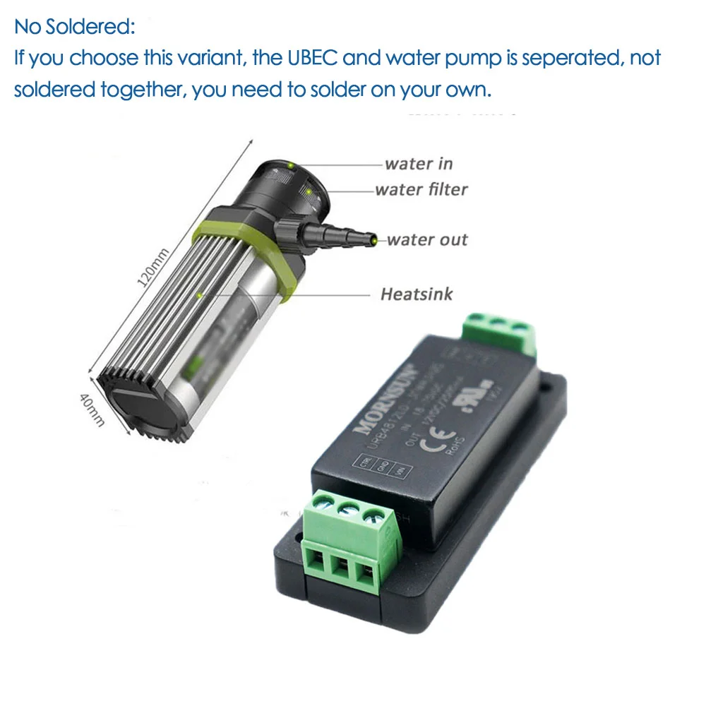 MAYRC Fully Waterproof Kit 6-18S LIPO 300A ESC 200KV Motor with Water Cooling 2.5A Regulator and Water Pump