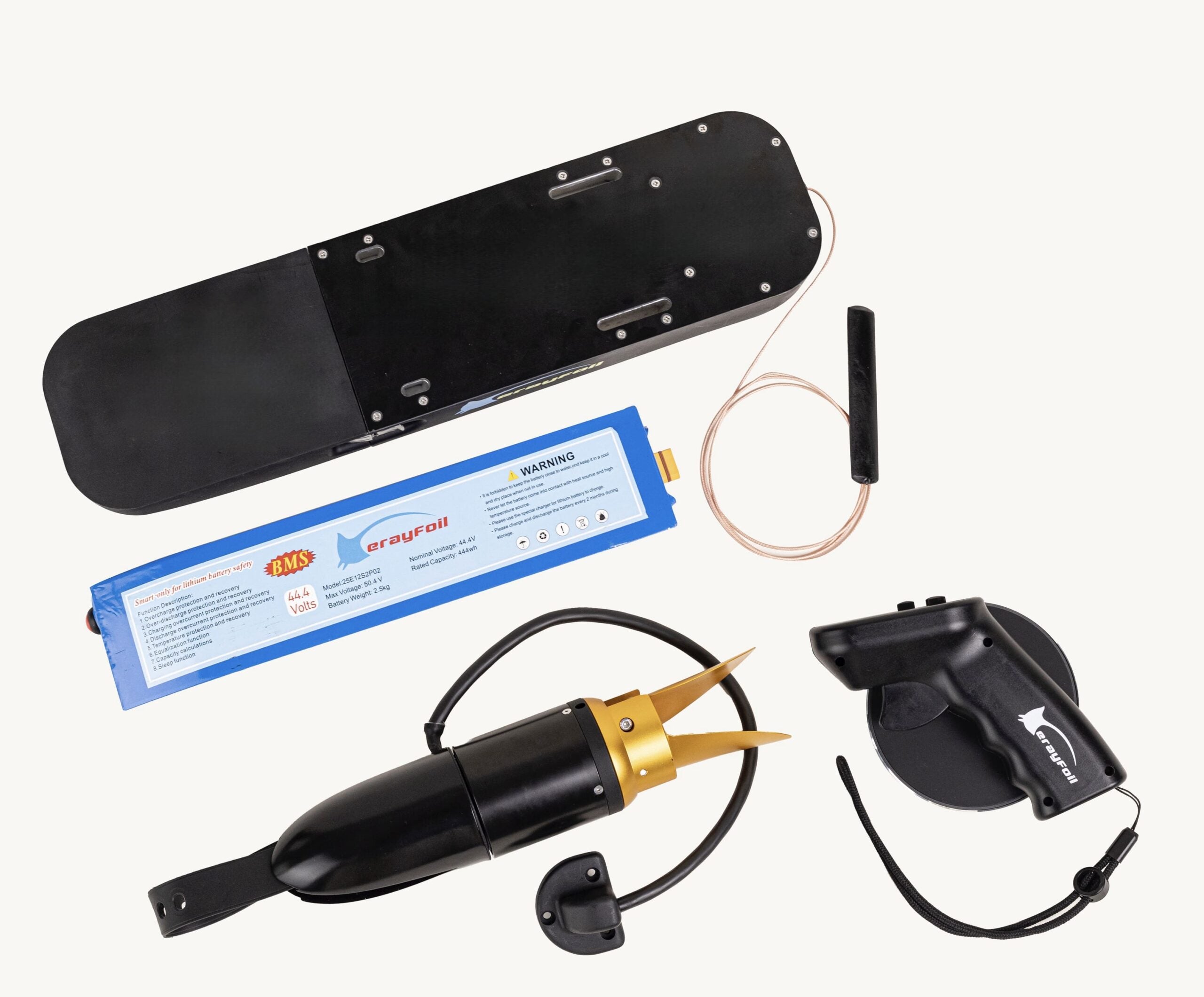 Complete Foil Assist System with Waterproof Motor + ESC + Remote + 12S2P Battery Include Bracket to Mast