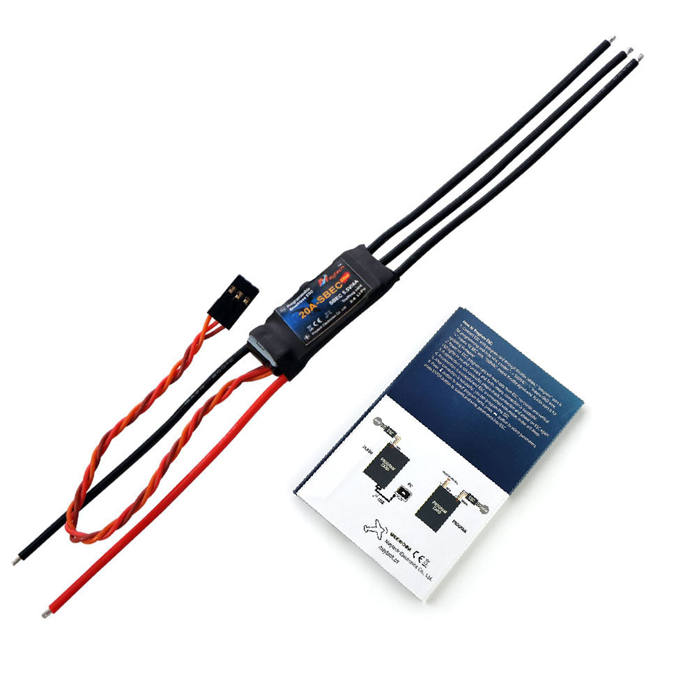 Maytech 20A 2-4S SBEC 5.5V/4A Brushless ESC MT20A-SBEC-FP32 with Falcon Pro 32bit Firmware for RC Fixed Wing Airplanes / Helicopter