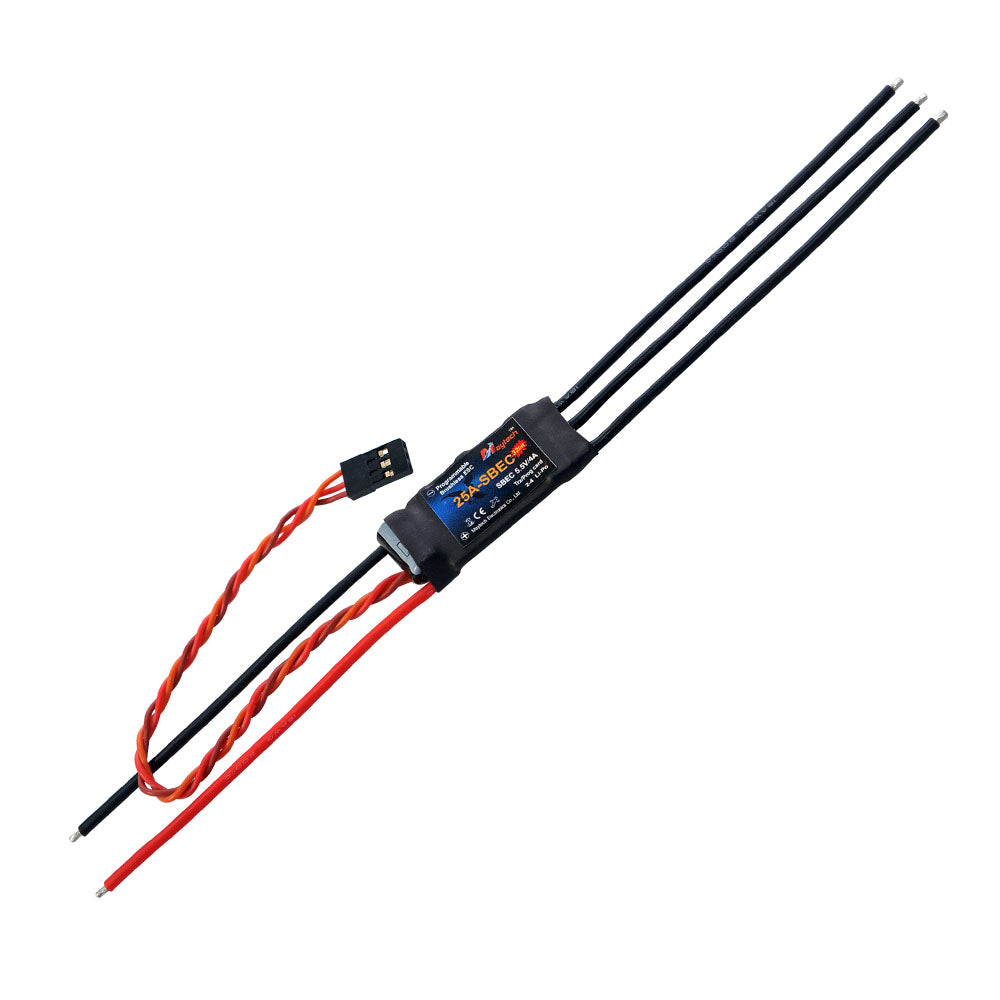 Maytech 25A 2-4S SBEC 5.5V/4A Brushless ESC MT25A-SBEC-FP32 with Falcon Pro 32bit Firmware for RC Fixed Wing Airplanes / Helicopter