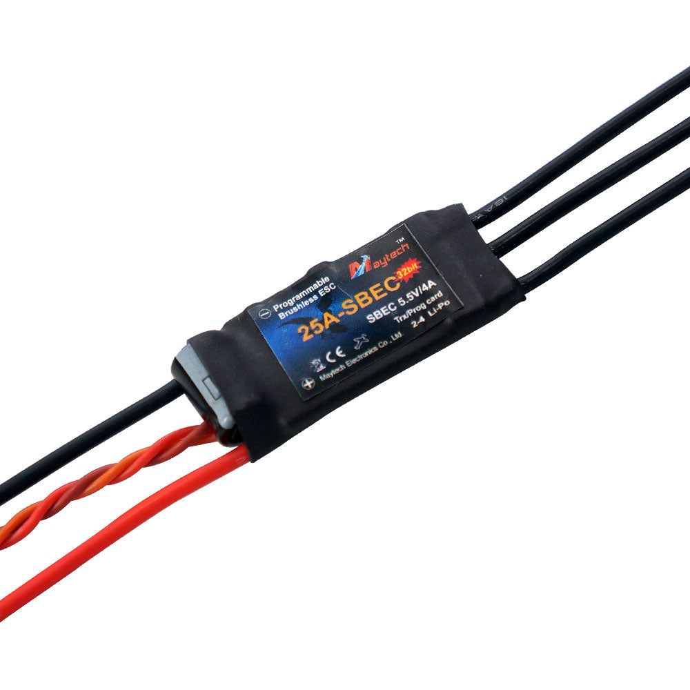 MAYRC 5.5V/4A SBEC 25A 2S-4S Brushless ESC with Falcon Pro 32bit Firmware for Fixed-wing Aircraft DIY Biplanes