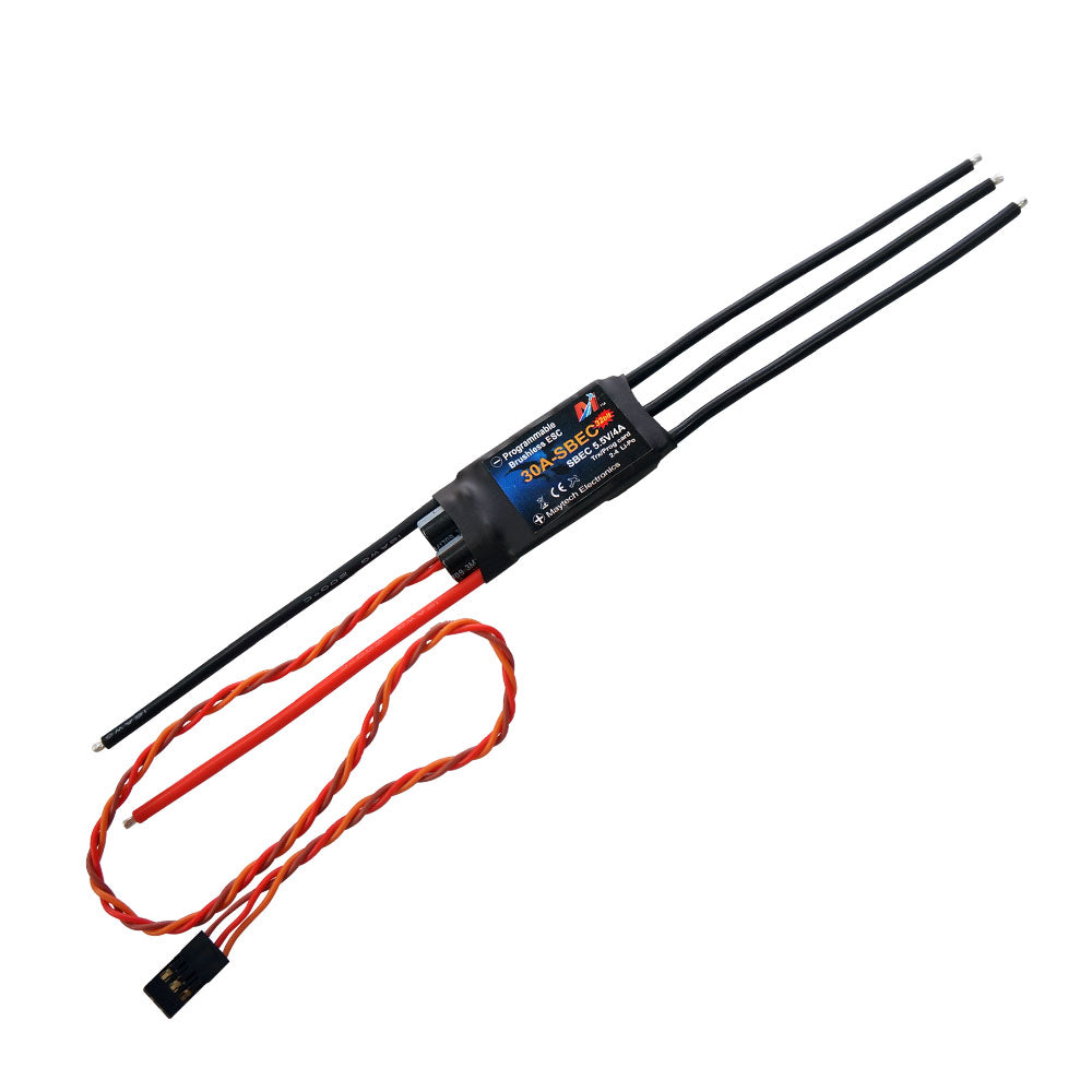 Maytech 30A 2-4S SBEC 5.5V/4A Brushless ESC MT30A-SBEC-FP32 with Falcon Pro 32bit Firmware for RC Fixed Wing Airplanes / Helicopter