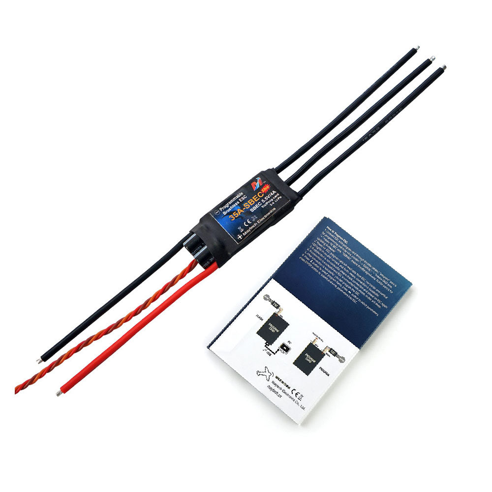 Maytech 35A 2-4S SBEC 5.5V/4A Brushless ESC MT35A-SBEC-FP32 with Falcon Pro 32bit Firmware for RC Fixed Wing Airplanes / Helicopter (Copy)