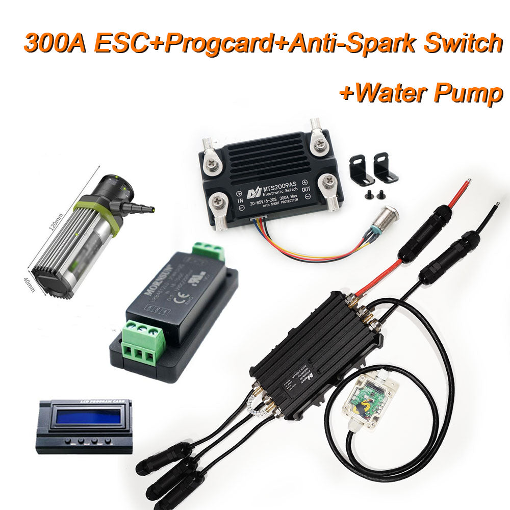 MAYRC Speed Controller Fully Waterproof 300A ESC with Internal UBEC for Electric Surfboard Efoil Hydrofoil Boat