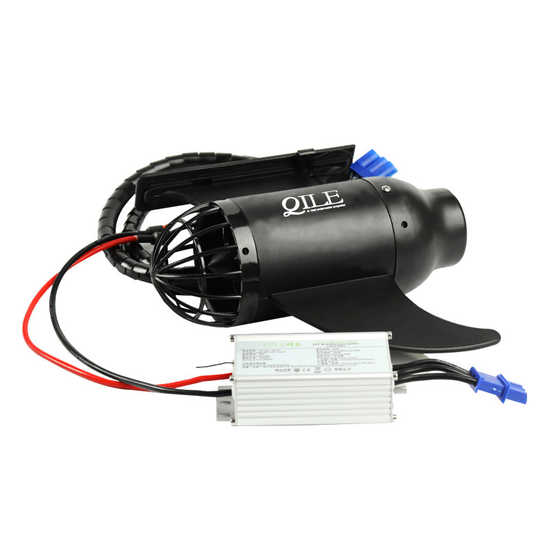 Electric SUP Board Booster Kit QILE Fin Motor ESC Battery Set Steerable for Electric Paddle Kayak Board