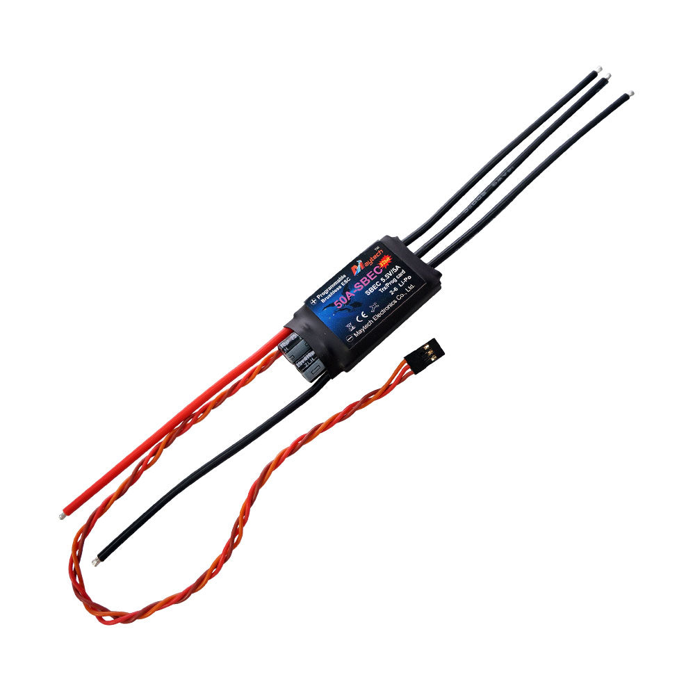 Maytech 50A 2-6S SBEC 5.5V/5A Brushless ESC MT50A-SBEC-FP32 with Falcon Pro 32bit Firmware for RC Fixed Wing Airplanes / Helicopter