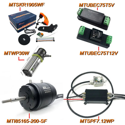 MAYRC VESC Controller 200A V75 Based & 120KV 200KV 65162 709182 85165 Brushless Motor & Water Pump 12V