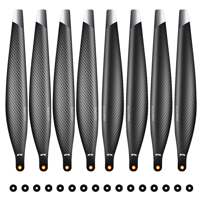 54'' x 20'' Inch 5420 Folding Propeller for DJI FlyCart FC30 / T20P / T40 / T50 Agricultural Drone CW CCW PMI Aviation Bubble + Carbon Fiber Composite Blades