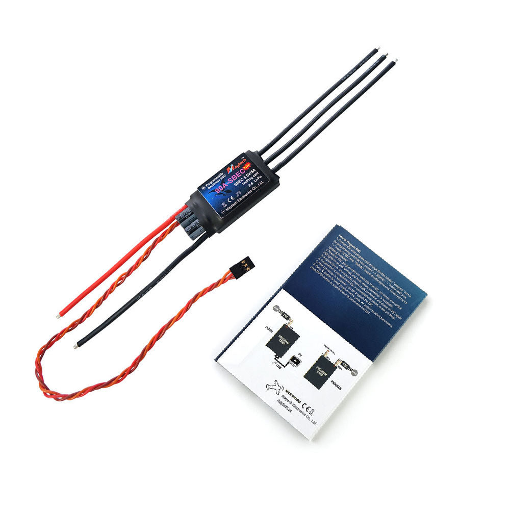 Maytech 90A 2-6S SBEC 5.5V/5A Brushless ESC MT90A-SBEC-FP32 with Falcon Pro 32bit Firmware for RC Fixed Wing Airplanes / Helicopter