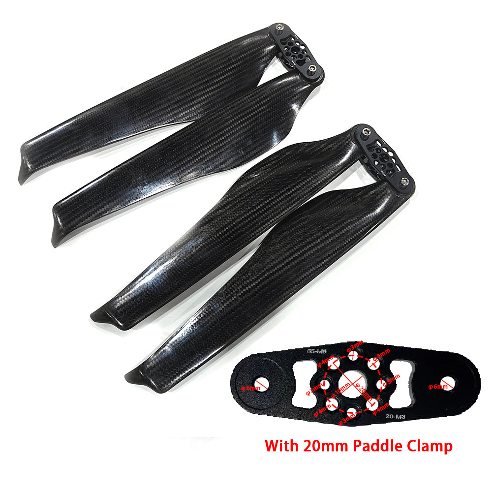 Quiet 28'' x 9.2'' inch Carbon Fiber Composite Propeller Folding Blades for Agricultural Plant Protection Aerial Photography Drone