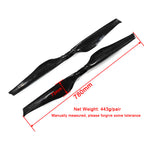 Quiet 30'' x 9.9'' inch Carbon Fiber Composite Propeller Folding Blades for Agricultural Plant Protection Aerial Photography Drone