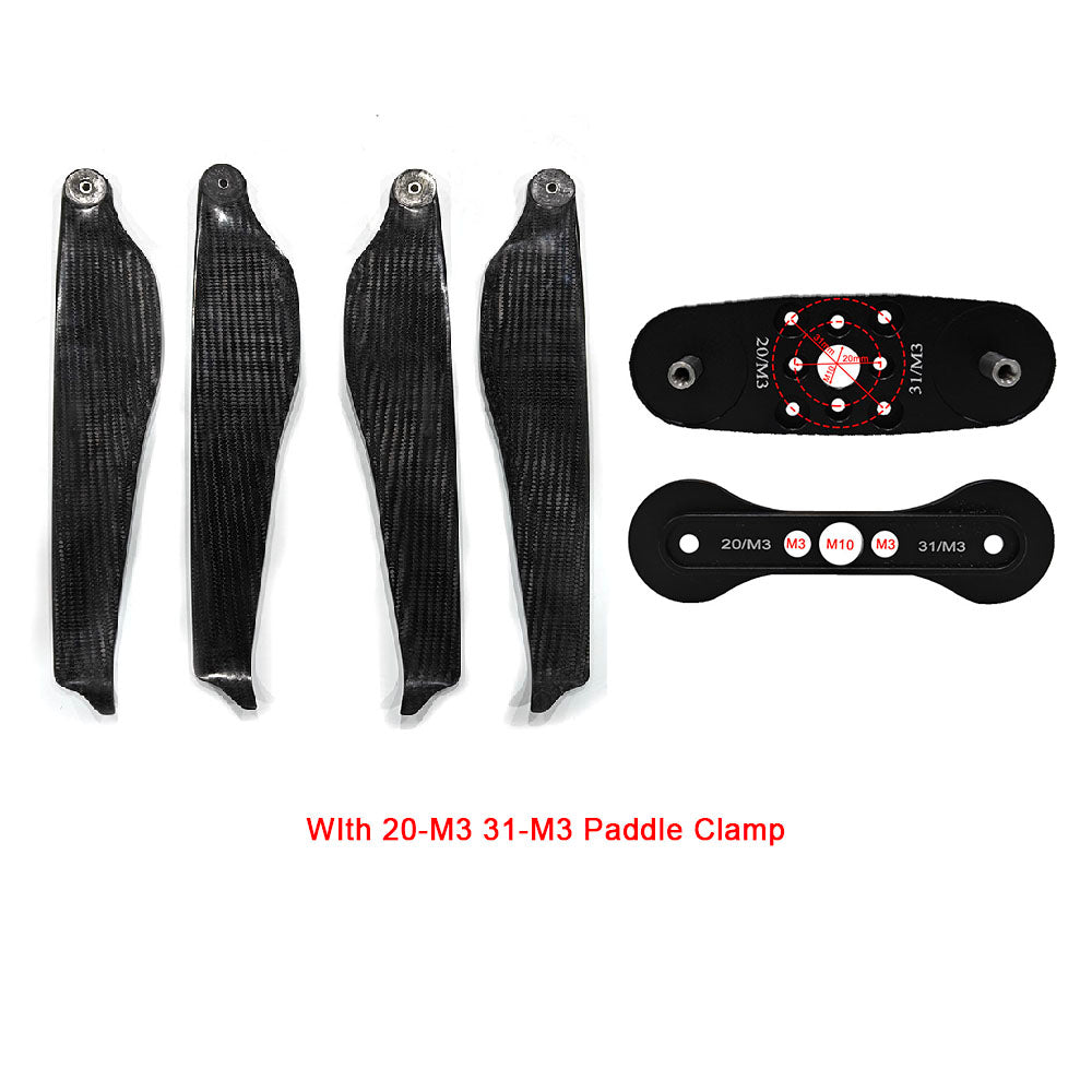 Quiet 30'' x 9.9'' inch Carbon Fiber Composite Propeller Folding Blades for Agricultural Plant Protection Aerial Photography Drone