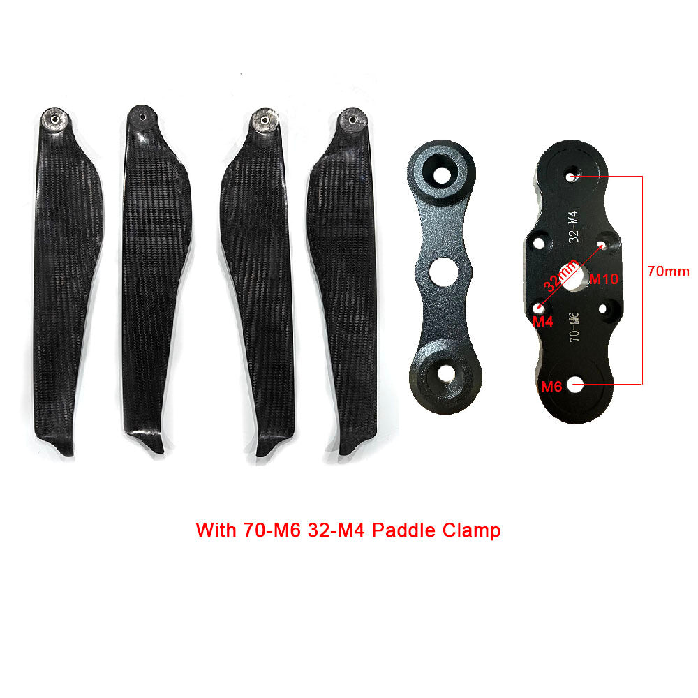 Quiet 30'' x 9.9'' inch Carbon Fiber Composite Propeller Folding Blades for Agricultural Plant Protection Aerial Photography Drone