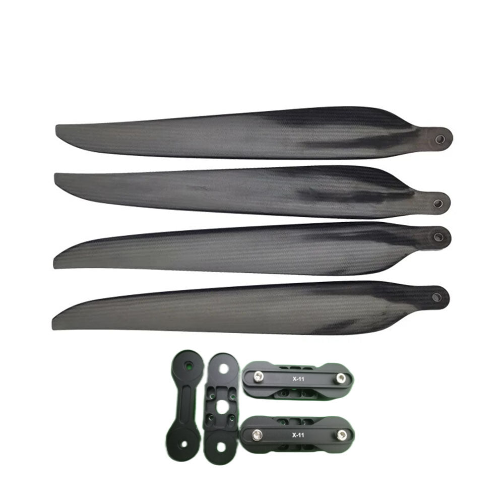 48'’ x 17.5‘’ Inch 48175 Folding Propeller for Hobbywing X11 MAX CW CCW Agricultural Drone Propulsion System PMI Aviation Bubble + Carbon Fiber Composite Blades