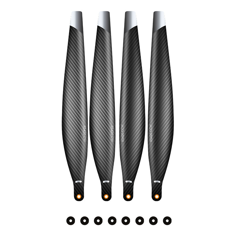 54'' x 20'' Inch 5420 Folding Propeller for DJI FlyCart FC30 / T20P / T40 / T50 Agricultural Drone CW CCW PMI Aviation Bubble + Carbon Fiber Composite Blades