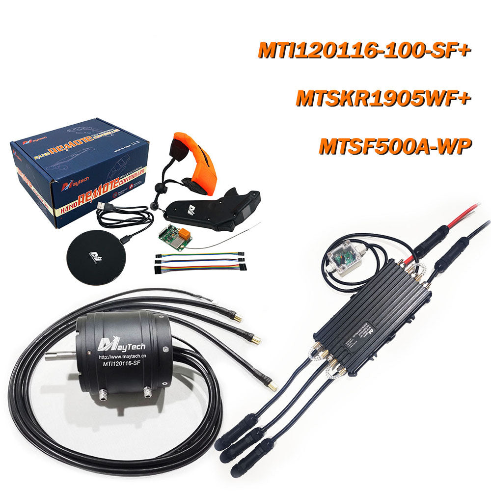 MAYRC Kit 500A ESC with Watercooling 120116 155245 50KV 100KV 200KV Waterproof Motor IP68 Remote for Foil Surfing