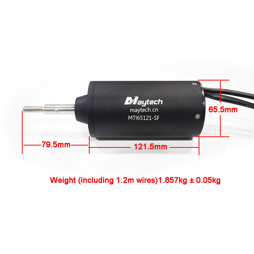 Maytech IP68 Waterproof Motor 65121 130KV 3KW Sensorless BLDC Marine Motor for Foil Assist Rescue Lifebuoys
