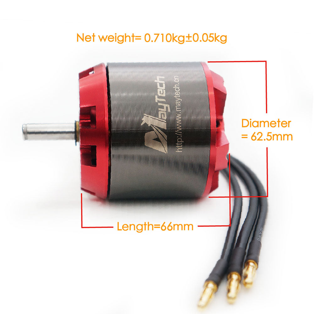 Maytech MTO6365 BLDC Motor Outrunner Sensorless 90KV / 220KV /270KV for Flighting Robots / Skateboard / Aircraft / Helicopter