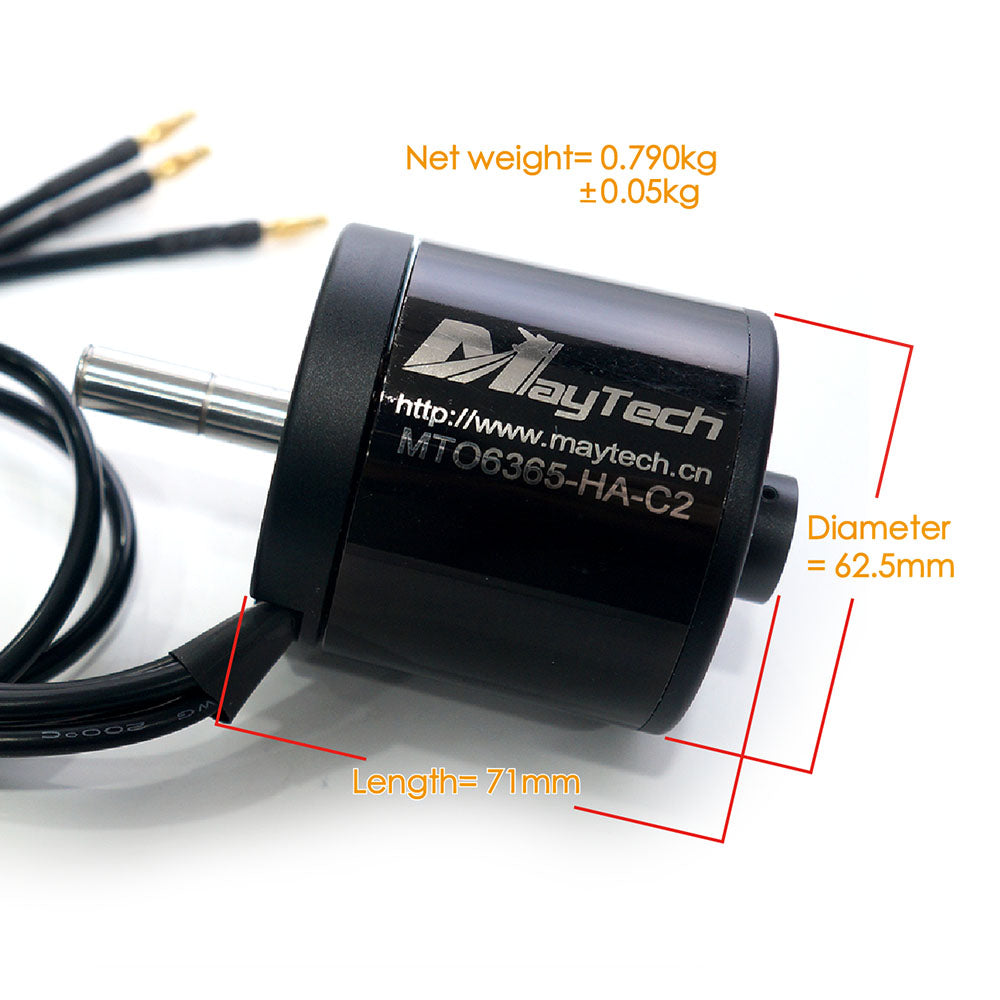 In Stock Maytech 6365 170KV Sensored Brushless Motor 10mm Shaft for Fighting Robots Esk8