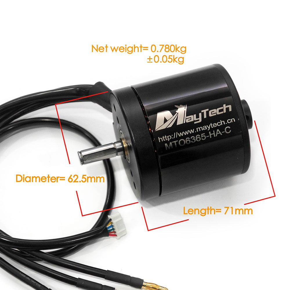 In Stock Maytech 6365 170KV Sensored Brushless Motor 3.5KW BLDC Motor 8mm Shaft for Electric Skateboard Mountainboard Go-kart