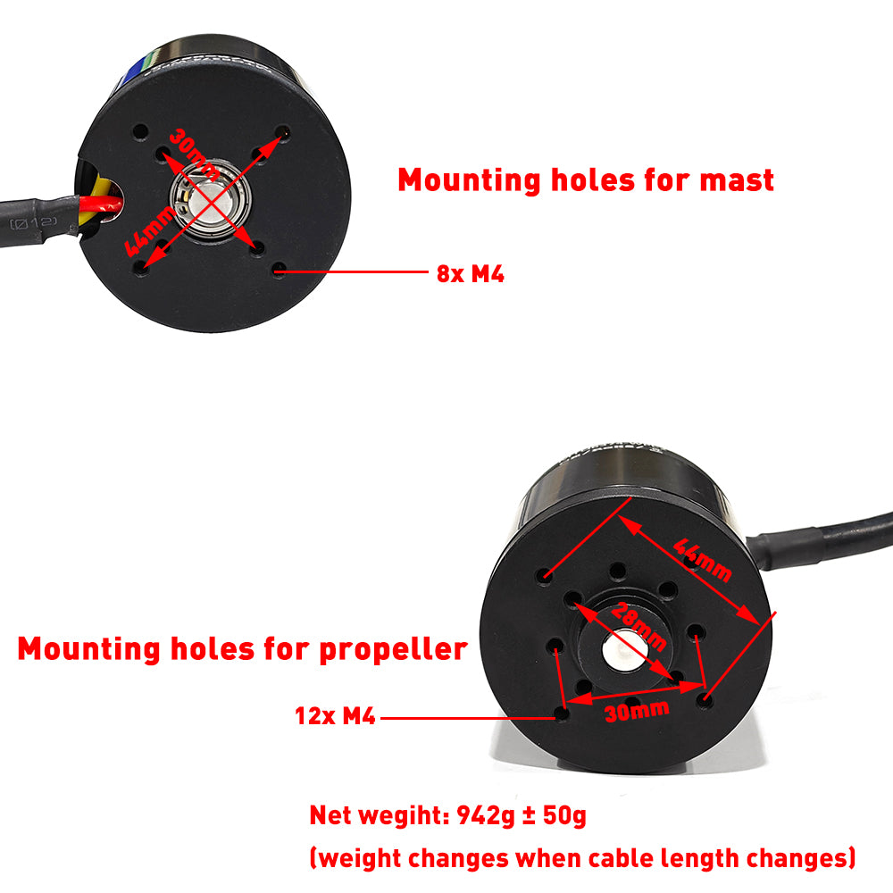 In Stock Foil Assist Motor 6374 80KV Marine Motor BLDC Outruner Waterproof Boosted Foil Motor