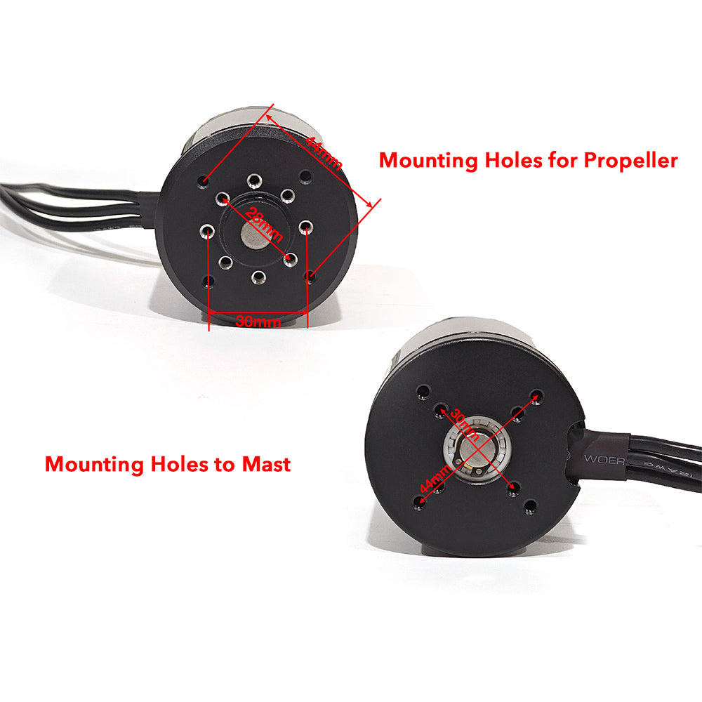 MAYRC 6374 80KV Outrunner Water-Proof Brushless Motor with stainless ball bearing for Electric Sportboats RC Boat Surfjet Foil Surfing Efoil Assist