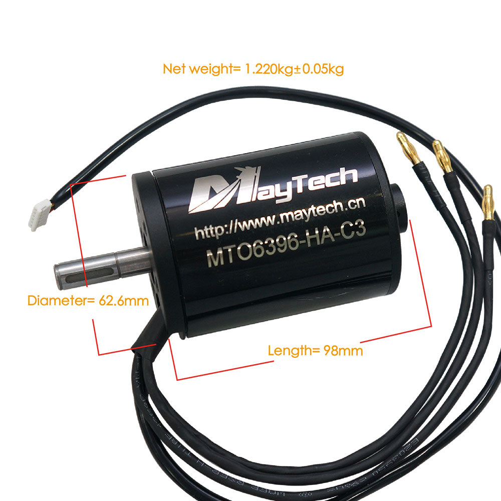 In Stock Maytech 6396 190KV 170KV Motor with Big Ball Bearing for Fighting Robots AGV Car Go Kart