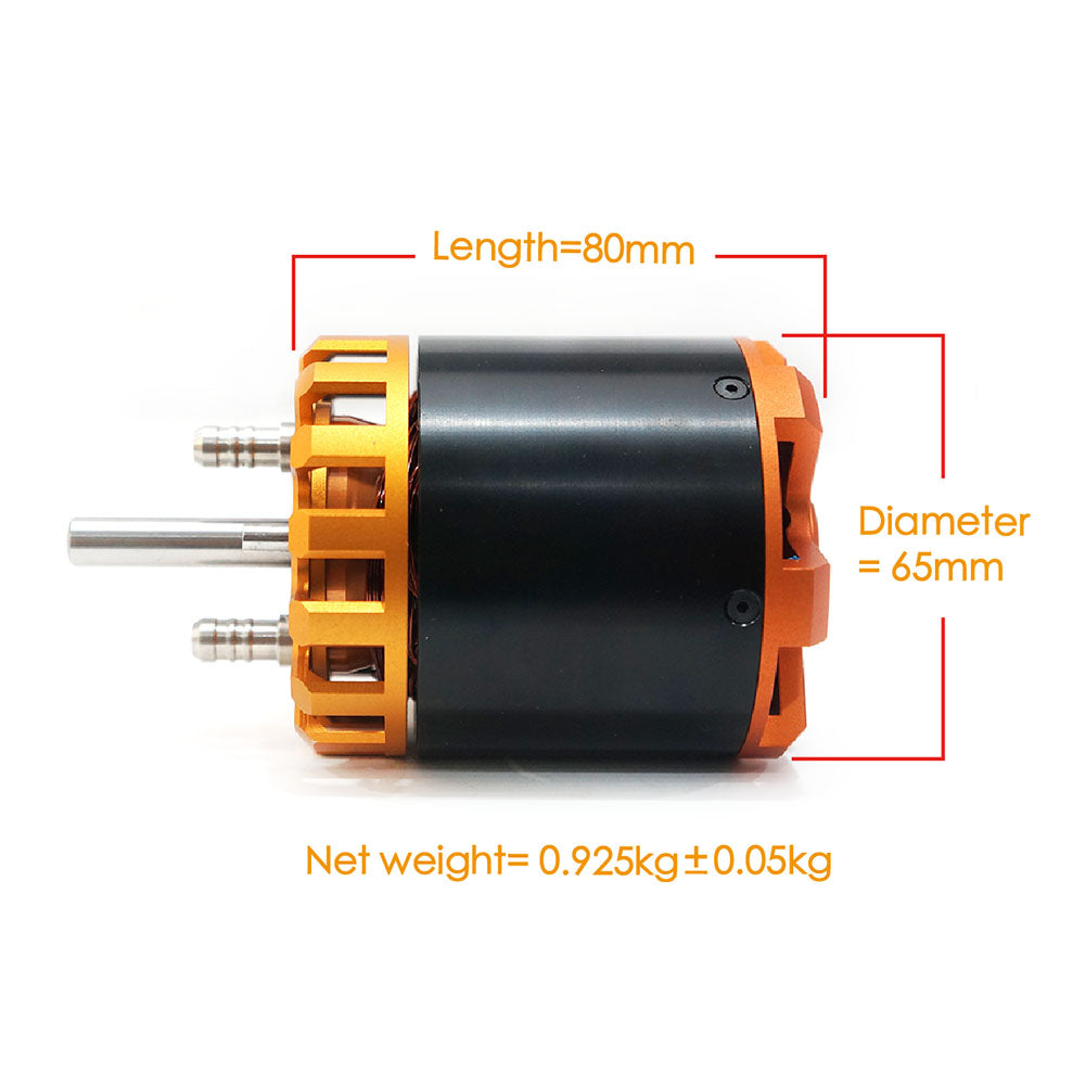 Maytech Outrunner Watercooled Motor 6575 320KV 8.5KW Sensorless Motor for Electric RC Boat Outboard