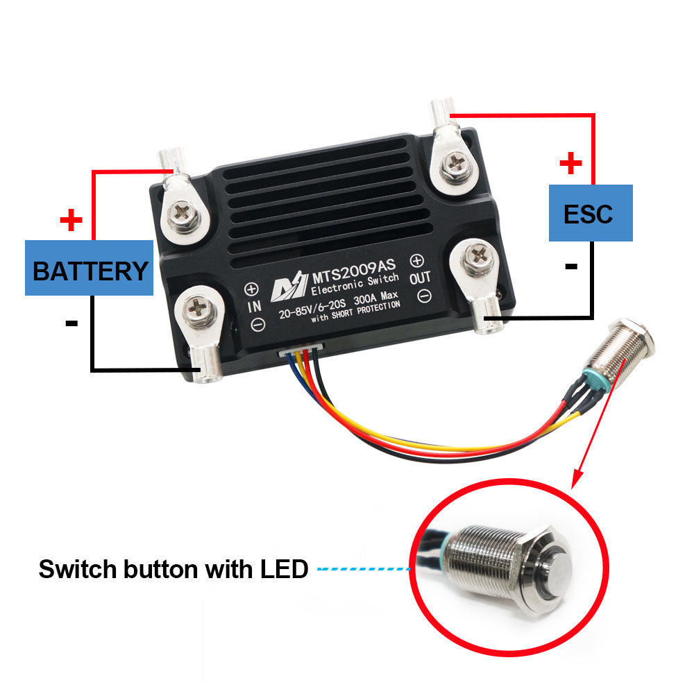 MAYRC MTS2009AS 300A 85V Anti-spark Switch Protection Controller and Power Supply System for Hydrofoil Board