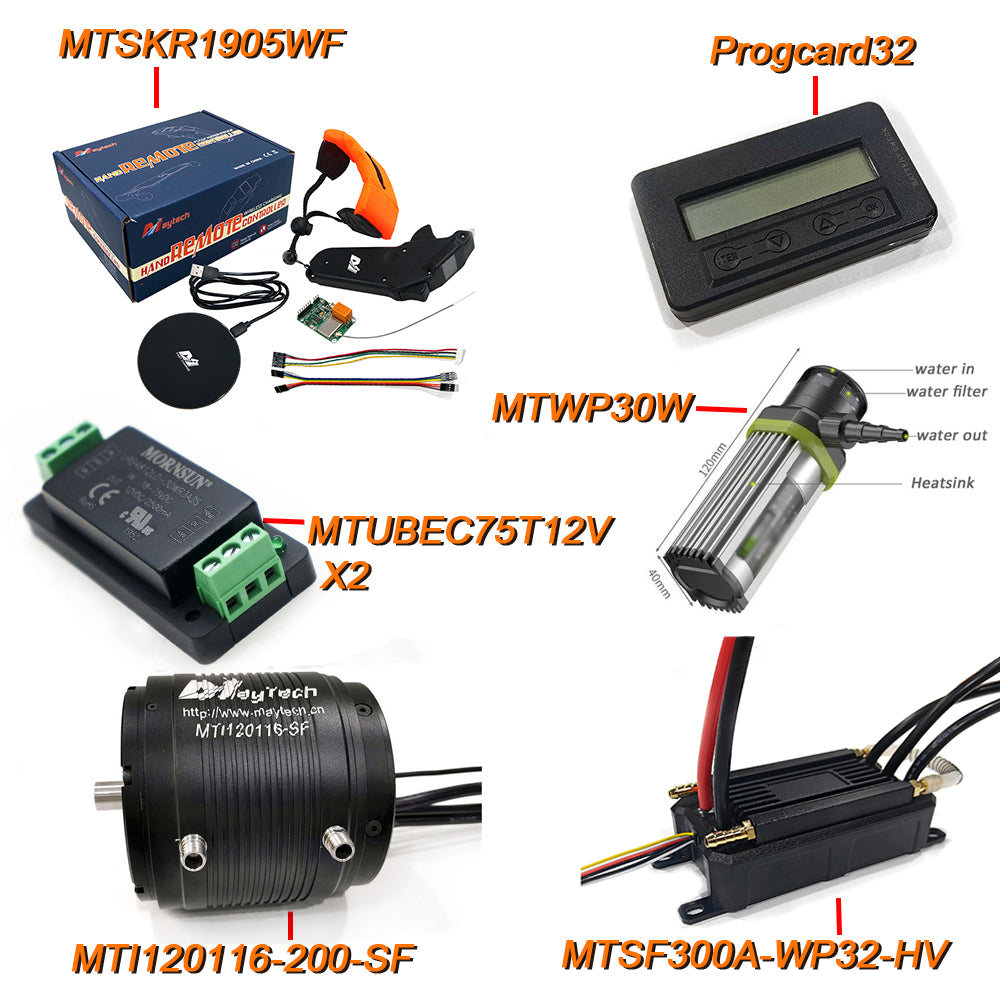 Esurf Kit(300A HV ESC+120116 200KV Motor with water-cooled+IP68 Remote+Water pump+Program+Voltage Regulator)