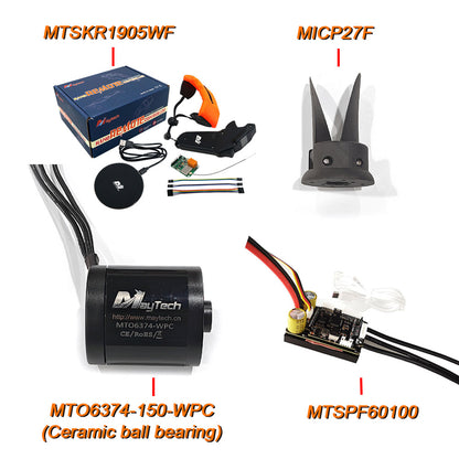 MAYRC Efoils Kit 100A VESC Based on V6.0 & 150KV Motor 6374 6384 Waterproof Engine with Propellers for Sportboats