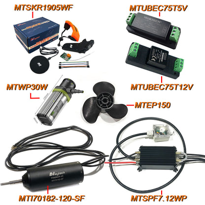 MAYRC VESC Controller 200A V75 Based & 120KV 200KV 65162 709182 85165 Brushless Motor & Water Pump 12V