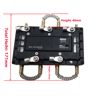 MAYRC 400A VESCtool Compatible Speed Controller with Water-Cooled Tubes for Electric Surfboard