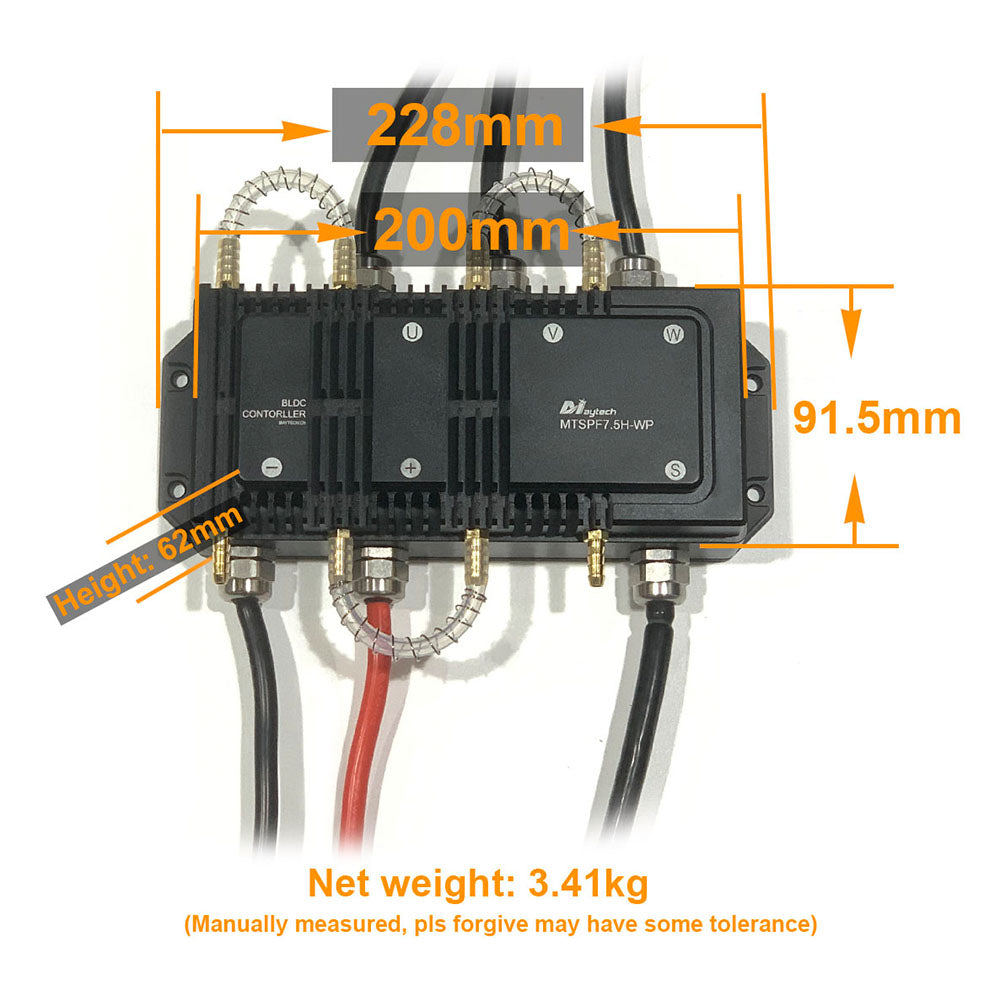 IP68 Waterproof 75V 300A Marine VESC based on V75/300 for Efoil Surfboard Kayak